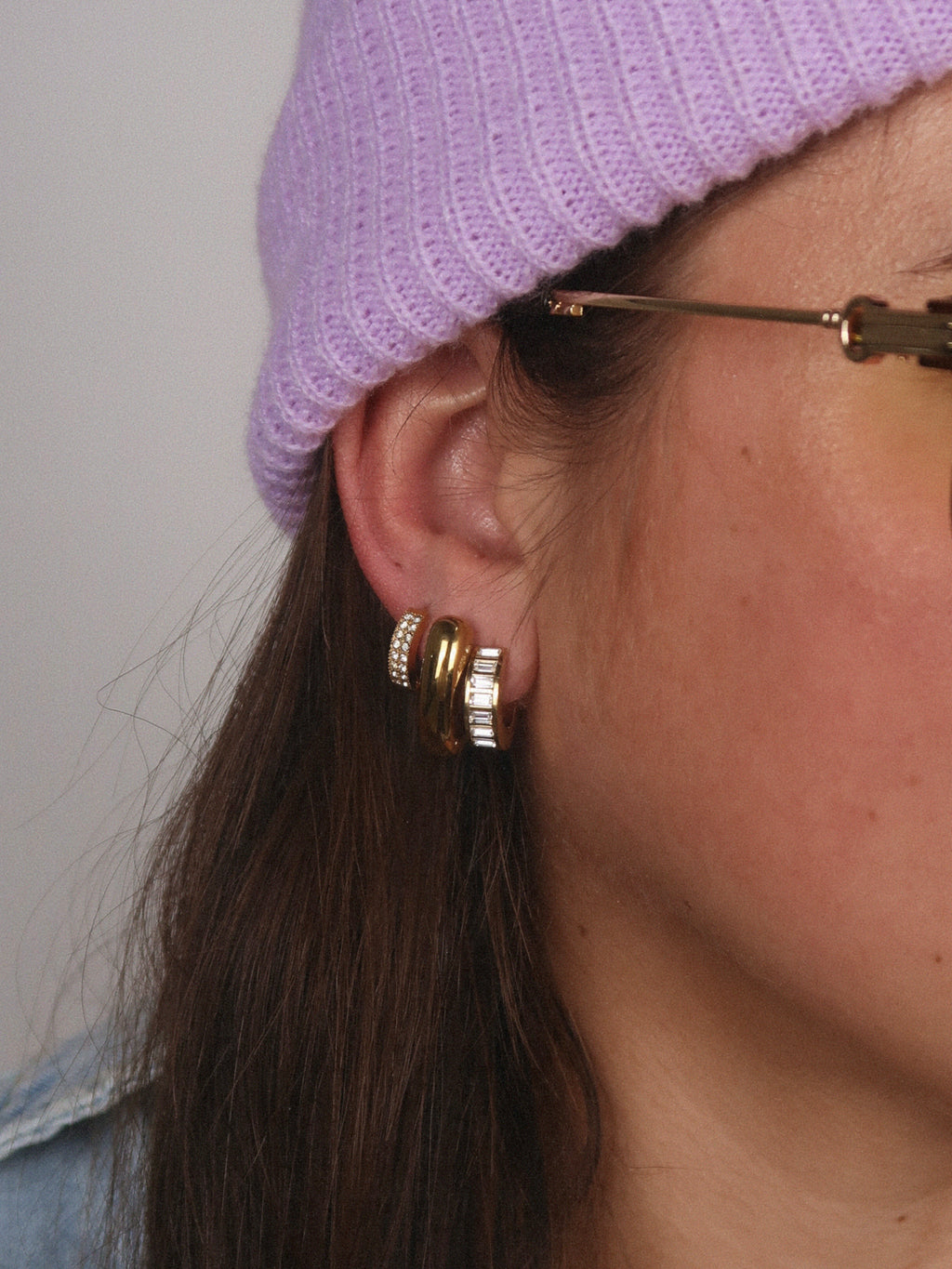 Wishbone Hoop : Hypoallergenic and Water Resistant